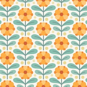 Vintage Damask Floral Vector Seamless Pattern