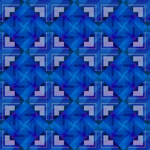 Cobalt Squares and Diamond Shapes 