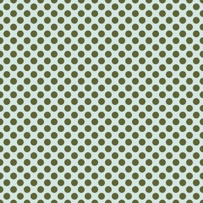 Olive dots on seafoam green_ a rhythmic pattern uniting earthy charm with serene sophistication