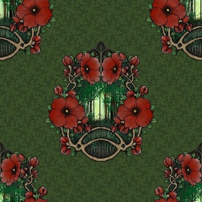 Art Nouveau Poppy Forest Biome Design Challenge