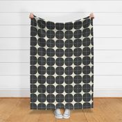 tiled bubbles in black on off white