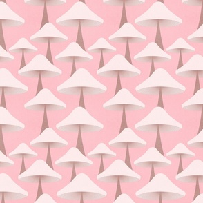 (XXS) Minimal Abstract Retro Mushrooms fleet in Pastel Pink 5. #retromushrooms #abstractfungi  #pastelpink  #70s #minimalmushrooms #minimalabstract #spoonflowercollection #midcentury #magicalmushrooms