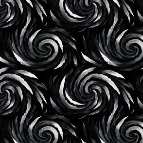 Black & White Swirls - small