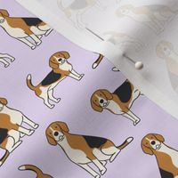 Beagles on Lavender Background