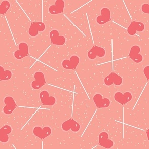 Sweetheart Valentine Lollipops Med. Pink 6