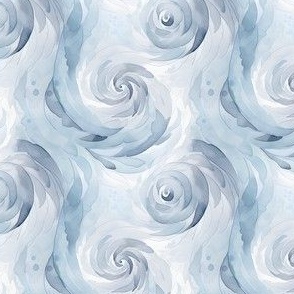 Gray & White Watercolor Swirls - small