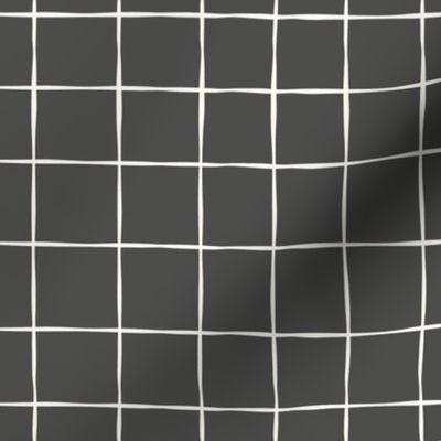 Grid Lines // Charcoal Black // Freehand Coordinating Basics //