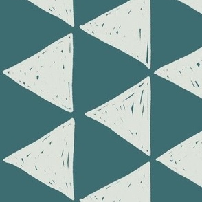 Scribbled Triangles // Dark Teal Blue // Freehand Coordinating Basics //