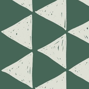 Scribbled Triangles // Deep Dark Jungle Green // Freehand Coordinating Basics //
