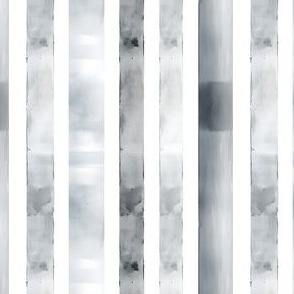 Gray & White Watercolor Stripes - small