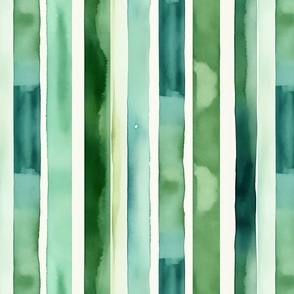 Green Watercolor Stripes - large