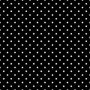 White Polka Dots On Black