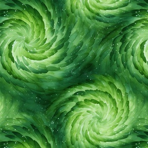 Green Swirls - large