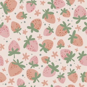 Strawberries - Pastel - Large Scale