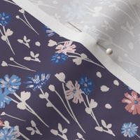 Crepe paper floral navy