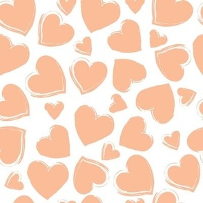 All Peach Hearts  - Pantone Peach Fuzz 