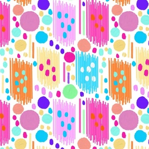Fun colorful lines and dots-LARGE