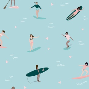 Girl surfing