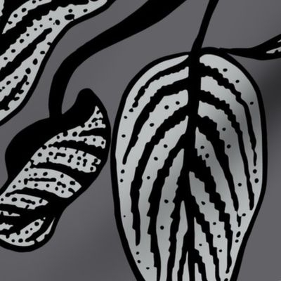 Inky Leaves | Large | Grey