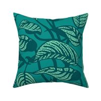 Inky Leaves | Large | Teal