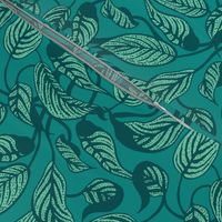 Inky Leaves | Small | Teal