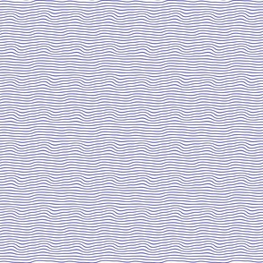 Wavy Cobalt Pinstripes on White