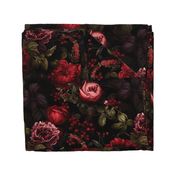 Large Scale red moody floral