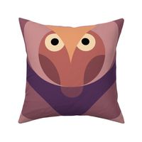 70s owls cozy minimal moody purple wallpaper - large