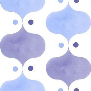 Watercolor Powder Blue Purple