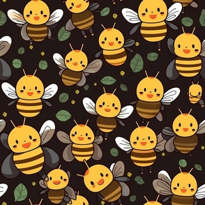 cute comic kawaii bees