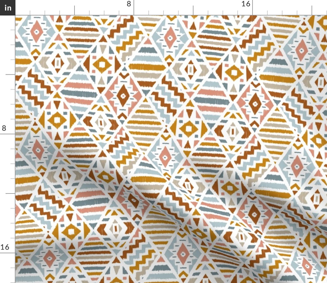 Ethnic Tribal Argyle Colorful Pattern