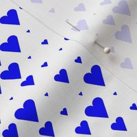 Cobalt Asymmetrical Hearts on White