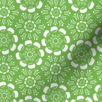 Multi Radial Floral_green