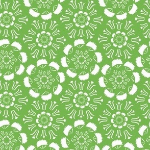 Multi Radial Floral_green