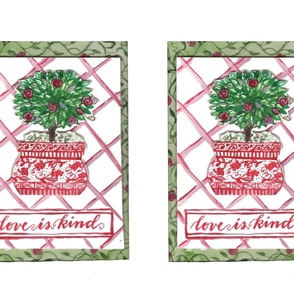 Love Is Kind Heart topiary collage 