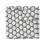 Bold Hexagons Charcoal Black and White