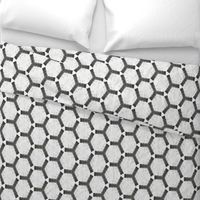 Bold Hexagons Charcoal Black and White