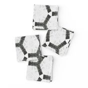 Bold Hexagons Charcoal Black and White