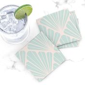 aquamarine geometric fans 