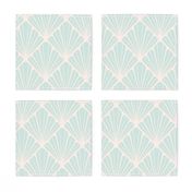 aquamarine geometric fans 