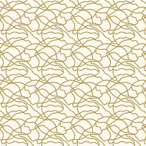 Kitschy gold pearl chain on cream backdrop (small)