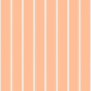 Ivory stripes on Peach Fuzz