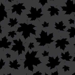 Forest Floor Grey Black Leaves