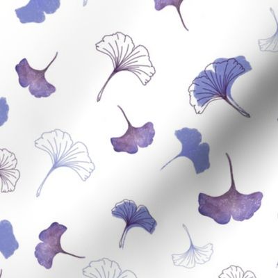 Ginko leaves purple small