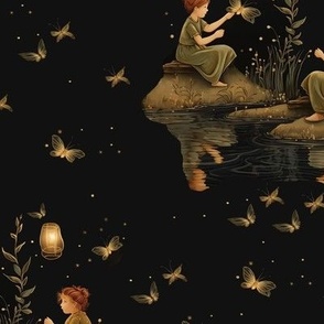 Catching Fireflies in Midnight - large scale