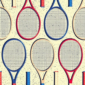 Tennis rackets - Red & Blue - Medium