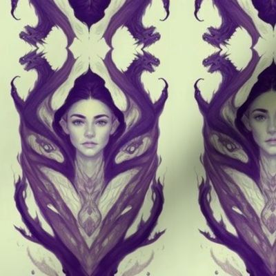 Mother of Dragons Purple Damask Design
