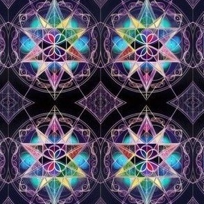 Rainbow Sacred Geometry Pattern
