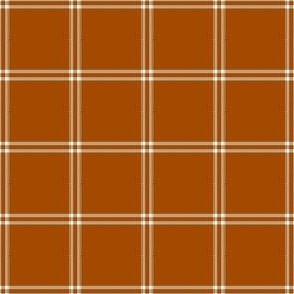 FS Chocolate Brown and White Plaid Check
