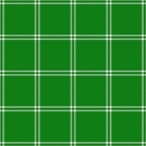FS Forest Green and White Plaid Check